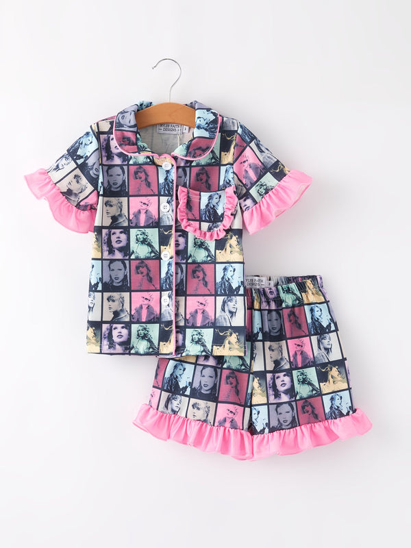 mommy-me-black-ts-summer-ruffle-pajama-set Rylee Faith Designs - Sophia's StylePajamas-1